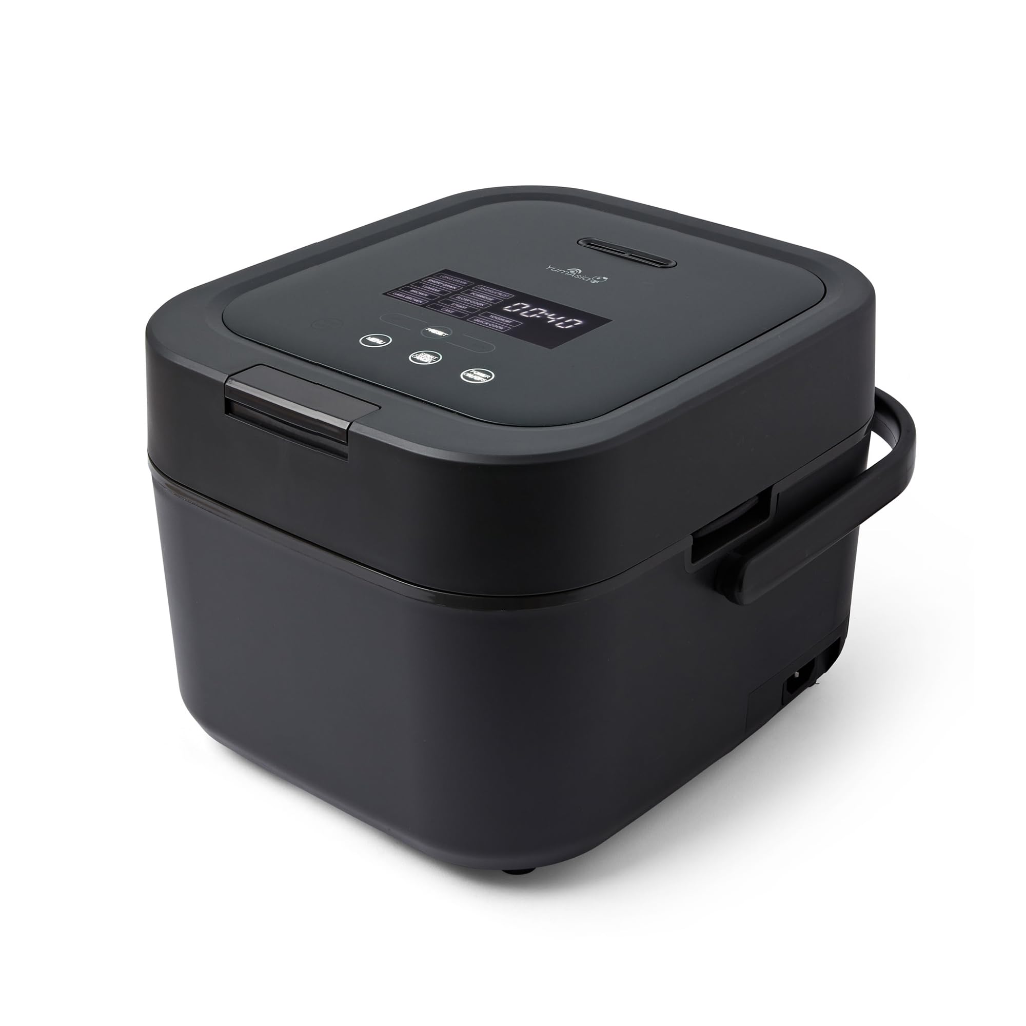 Yum Asia Hotaru Induction Heating (IH) Rice Cooker z ceramiczną miską (3 filiżanki, 0,54 litra), 7 funkcji ryżu, 5 funkcji wielofunkcyjnych, wyświetlacz LED (Slate Grey)