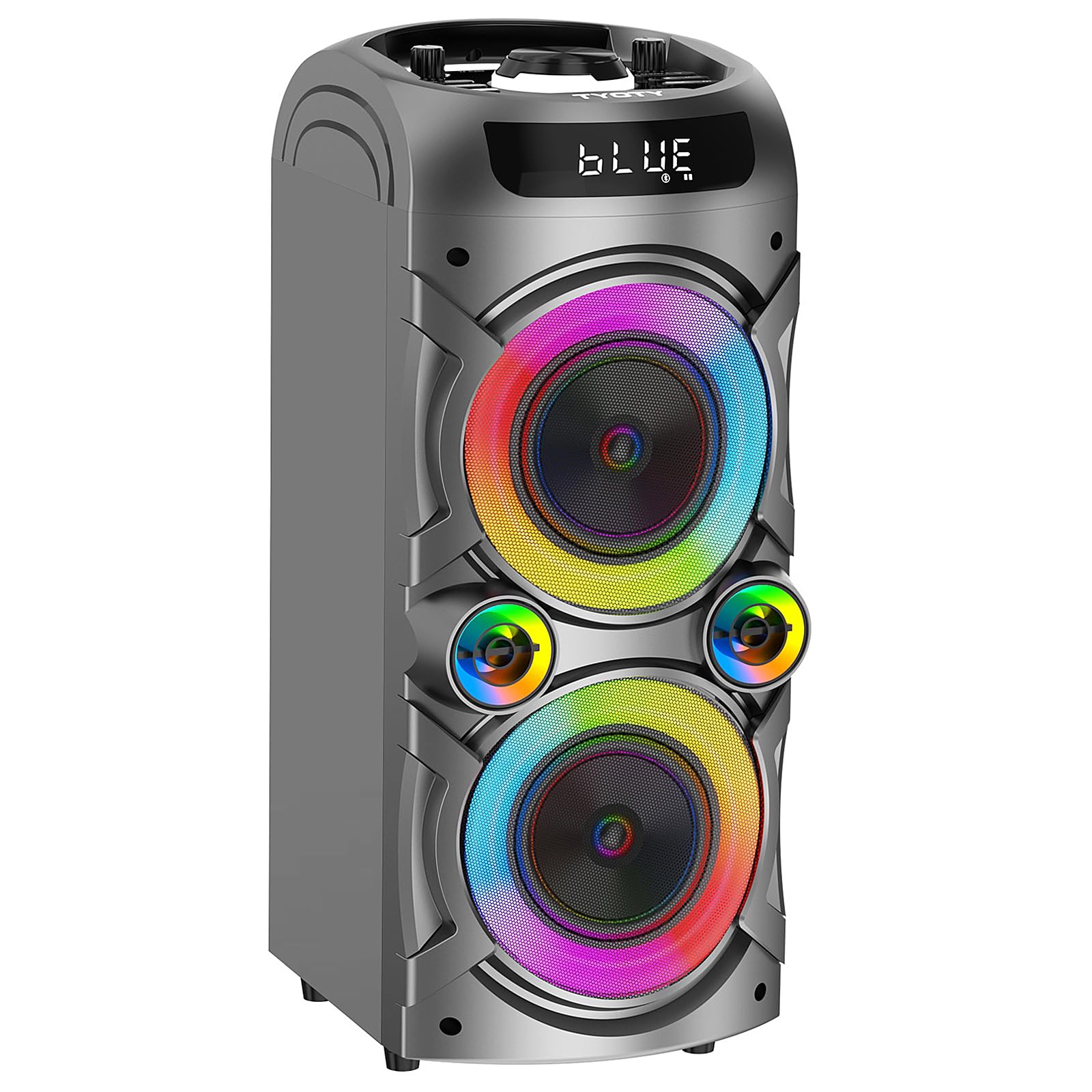 Przenośny głośnik Bluetooth 100W Wysoka moc Bezprzewodowy głośnik TWS Sprzęgło Stereo Głośny Głęboki bas Głośnik na imprezę z subwooferem LED Światło polowe (czarny)