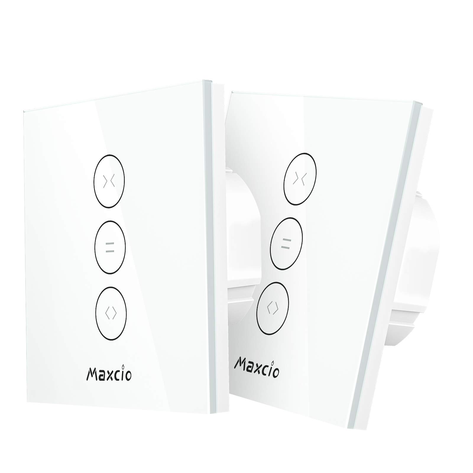 Maxcio Smart Rollden przełącznik do rolet, programator czasowy do zasłon/markizy/żaluzji, kompatybilny z Alexa i Google Home, wymagany przewód neutralny i WiFi 2,4 G
